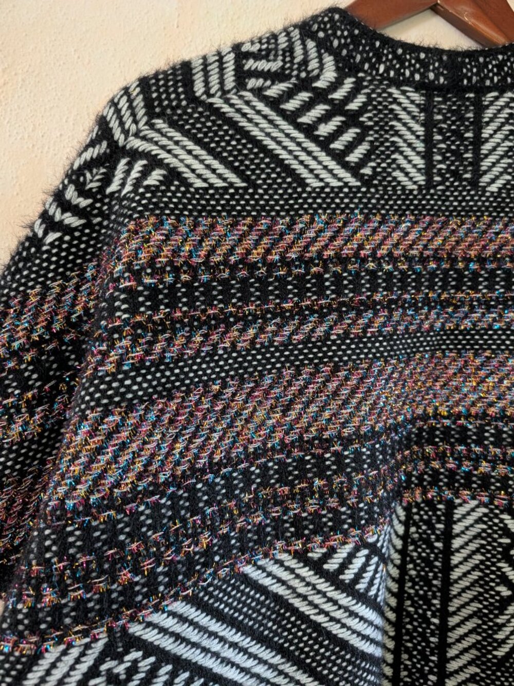 Anthropologie Molly Bracken Sally geo print cardigan / poncho (size XS/S) - Picture 6 of 6